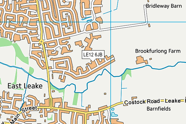 LE12 6JB map - OS VectorMap District (Ordnance Survey)
