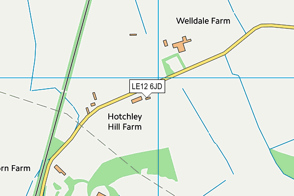 LE12 6JD map - OS VectorMap District (Ordnance Survey)