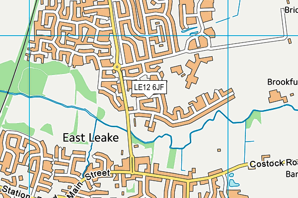 LE12 6JF map - OS VectorMap District (Ordnance Survey)