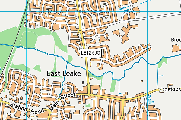 LE12 6JG map - OS VectorMap District (Ordnance Survey)