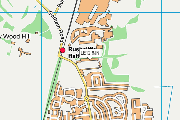 LE12 6JN map - OS VectorMap District (Ordnance Survey)