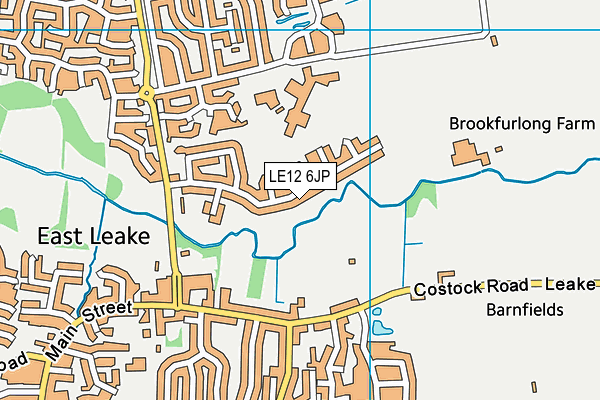 LE12 6JP map - OS VectorMap District (Ordnance Survey)