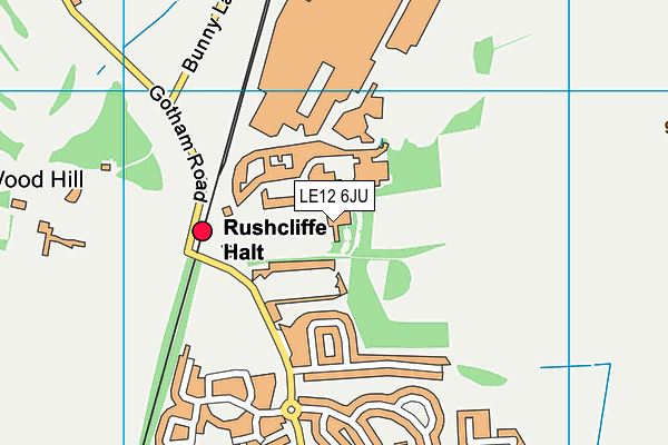 LE12 6JU map - OS VectorMap District (Ordnance Survey)