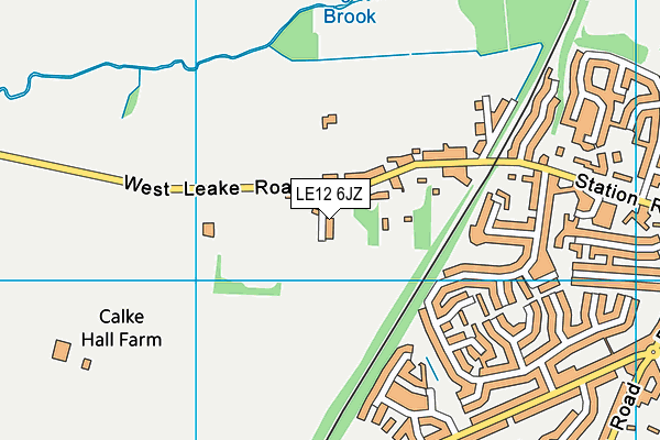 LE12 6JZ map - OS VectorMap District (Ordnance Survey)