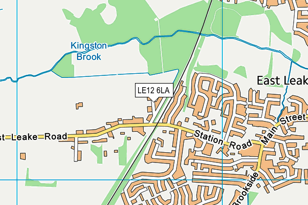 LE12 6LA map - OS VectorMap District (Ordnance Survey)