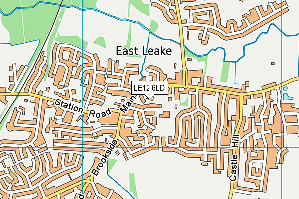 LE12 6LD map - OS VectorMap District (Ordnance Survey)