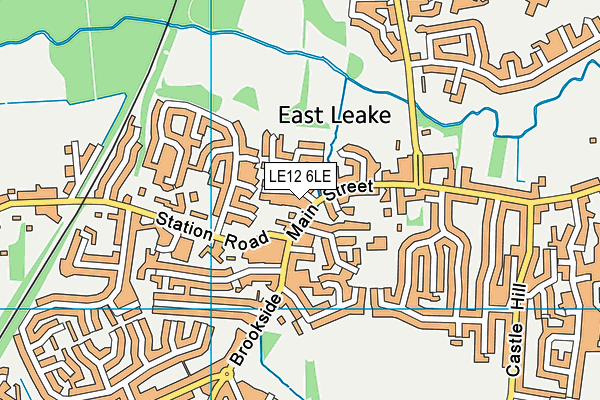 LE12 6LE map - OS VectorMap District (Ordnance Survey)