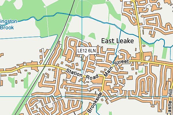 LE12 6LN map - OS VectorMap District (Ordnance Survey)