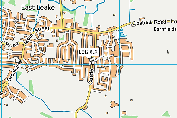 LE12 6LX map - OS VectorMap District (Ordnance Survey)