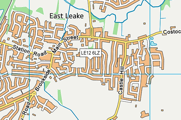 LE12 6LZ map - OS VectorMap District (Ordnance Survey)