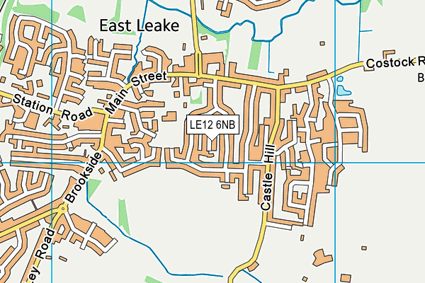 LE12 6NB map - OS VectorMap District (Ordnance Survey)