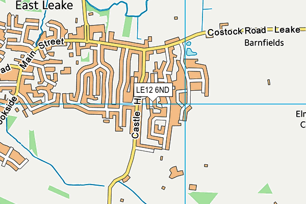 LE12 6ND map - OS VectorMap District (Ordnance Survey)