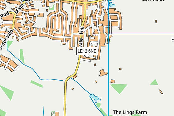 LE12 6NE map - OS VectorMap District (Ordnance Survey)