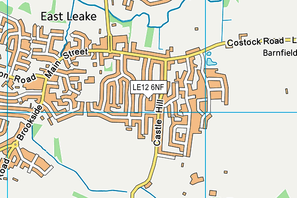 LE12 6NF map - OS VectorMap District (Ordnance Survey)