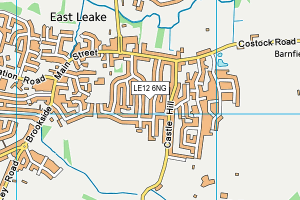 LE12 6NG map - OS VectorMap District (Ordnance Survey)