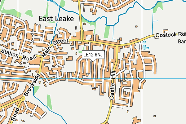 LE12 6NJ map - OS VectorMap District (Ordnance Survey)