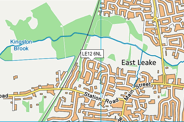 LE12 6NL map - OS VectorMap District (Ordnance Survey)