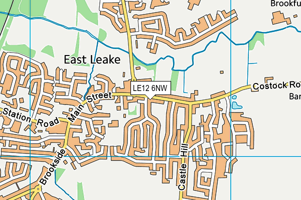 LE12 6NW map - OS VectorMap District (Ordnance Survey)