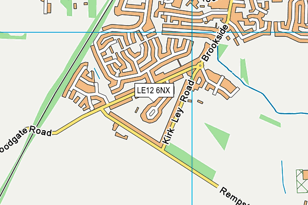 LE12 6NX map - OS VectorMap District (Ordnance Survey)