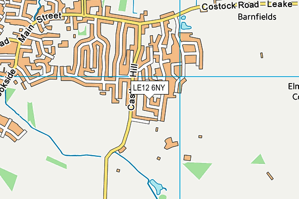 LE12 6NY map - OS VectorMap District (Ordnance Survey)