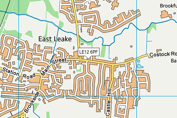 LE12 6PF map - OS VectorMap District (Ordnance Survey)