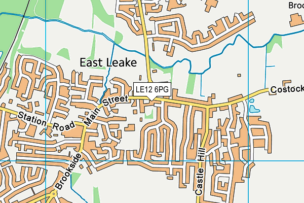 LE12 6PG map - OS VectorMap District (Ordnance Survey)