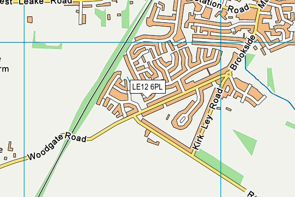 LE12 6PL map - OS VectorMap District (Ordnance Survey)