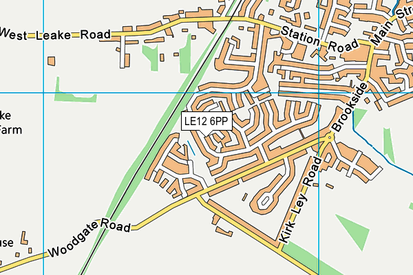 LE12 6PP map - OS VectorMap District (Ordnance Survey)