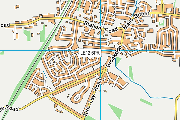 LE12 6PR map - OS VectorMap District (Ordnance Survey)