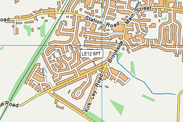 LE12 6PT map - OS VectorMap District (Ordnance Survey)