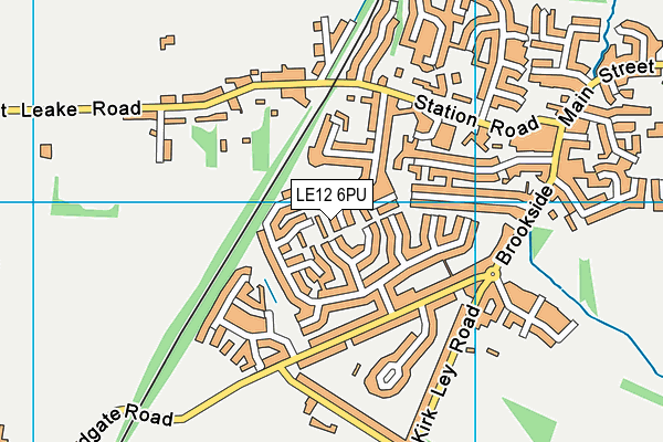 LE12 6PU map - OS VectorMap District (Ordnance Survey)