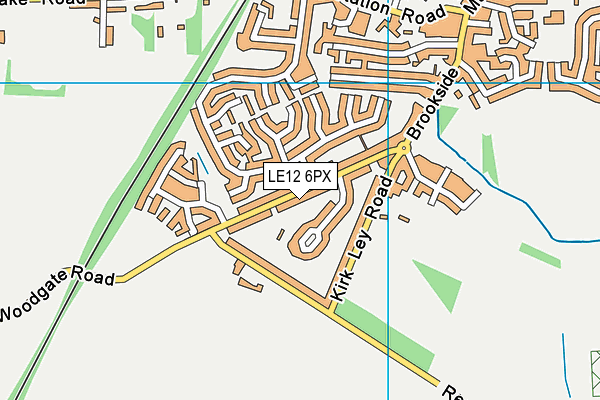 LE12 6PX map - OS VectorMap District (Ordnance Survey)