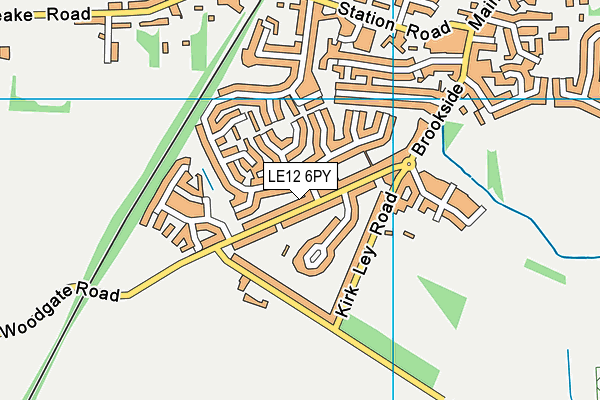 LE12 6PY map - OS VectorMap District (Ordnance Survey)