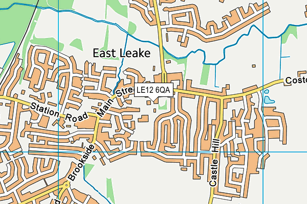 LE12 6QA map - OS VectorMap District (Ordnance Survey)