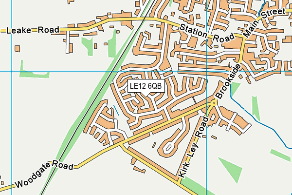 LE12 6QB map - OS VectorMap District (Ordnance Survey)