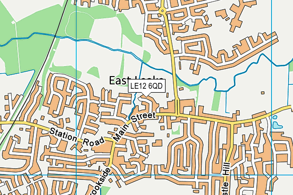 LE12 6QD map - OS VectorMap District (Ordnance Survey)