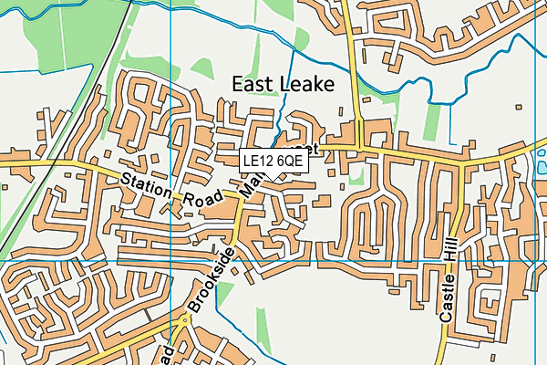 LE12 6QE map - OS VectorMap District (Ordnance Survey)