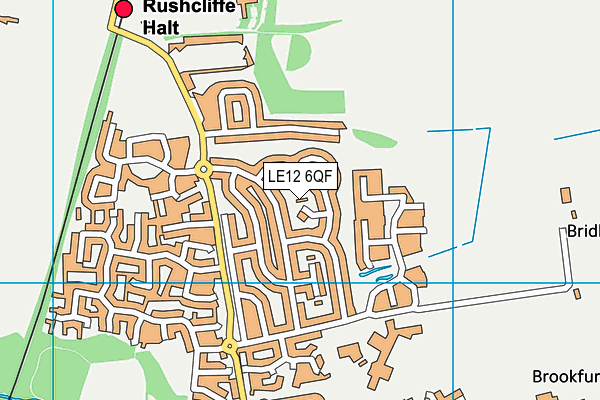 LE12 6QF map - OS VectorMap District (Ordnance Survey)