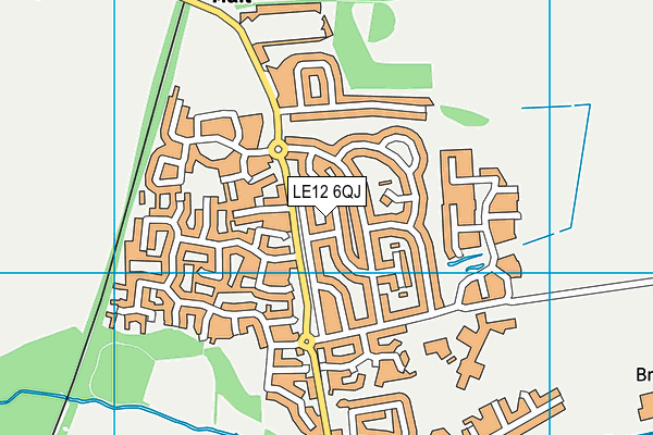 LE12 6QJ map - OS VectorMap District (Ordnance Survey)