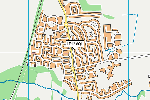 LE12 6QL map - OS VectorMap District (Ordnance Survey)