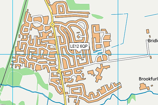 LE12 6QP map - OS VectorMap District (Ordnance Survey)