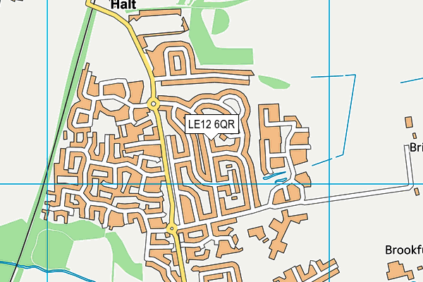 LE12 6QR map - OS VectorMap District (Ordnance Survey)