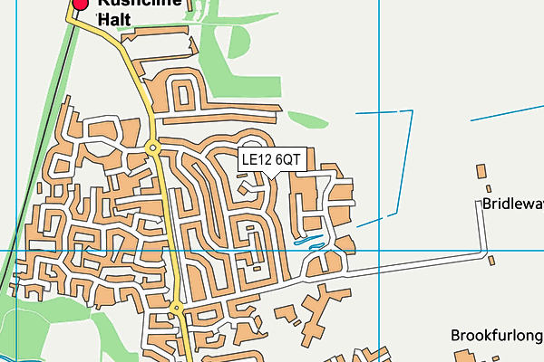 LE12 6QT map - OS VectorMap District (Ordnance Survey)