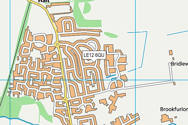 LE12 6QU map - OS VectorMap District (Ordnance Survey)