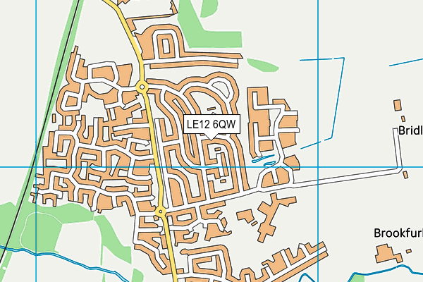 LE12 6QW map - OS VectorMap District (Ordnance Survey)