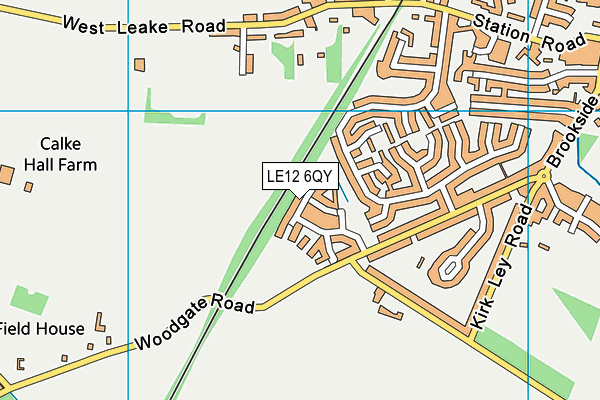 LE12 6QY map - OS VectorMap District (Ordnance Survey)