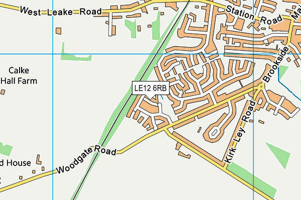 LE12 6RB map - OS VectorMap District (Ordnance Survey)