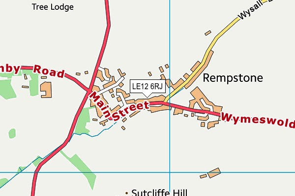 LE12 6RJ map - OS VectorMap District (Ordnance Survey)