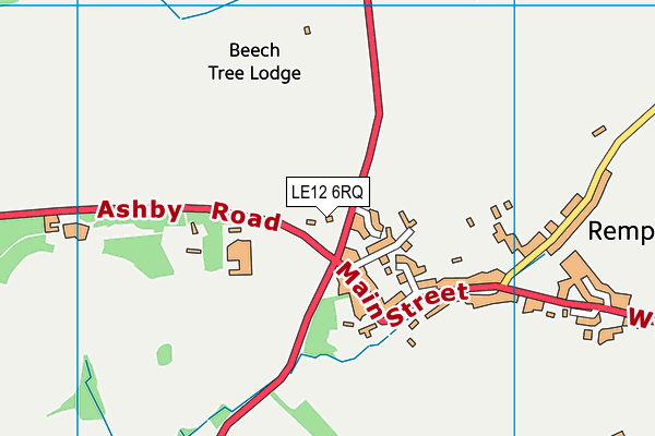 LE12 6RQ map - OS VectorMap District (Ordnance Survey)