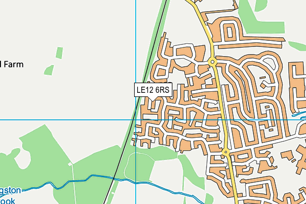 LE12 6RS map - OS VectorMap District (Ordnance Survey)